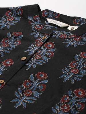 Black printed cotton tunics 2
