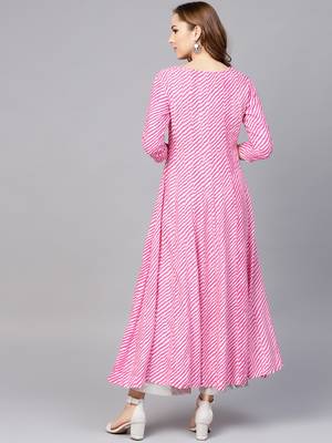 Pink printed rayon kurtas-and-kurtis 2