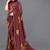 Maroon printed georgette saree with blouse