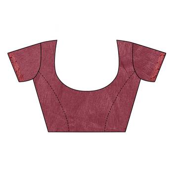 Maroon printed georgette saree with blouse 3