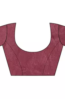 Maroon printed georgette saree with blouse