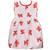 Red printed polyester kids-frocks