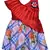 Red printed polyester kids-frocks