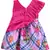 Pink printed polyester kids-frocks