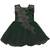 Green printed polyester kids-frocks