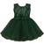 Green printed polyester kids-frocks