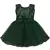 Green printed polyester kids-frocks