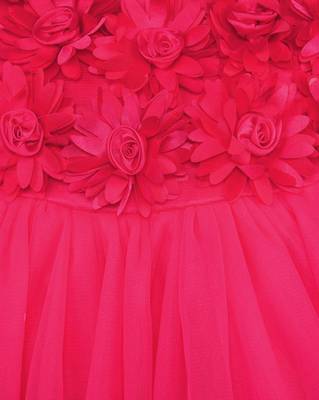 Pink printed polyester kids-frocks 3