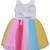 Multicolor printed polyester kids-frocks