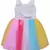 Multicolor printed polyester kids-frocks