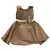 Brown printed polyester kids-frocks