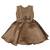 Brown printed polyester kids-frocks