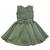 Green printed polyester kids-frocks
