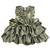 Green printed polyester kids-frocks