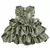 Green printed polyester kids-frocks