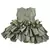 Green printed polyester kids-frocks