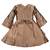 Brown printed polyester kids-frocks