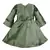 Green printed polyester kids-frocks