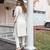 Cotton embroidered chiken work kurti pant