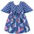 Blue printed polyester kids-frocks
