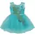 Green printed polyester kids-frocks