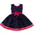 Pink printed silk kids-frocks