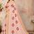 Peach embroidered cotton saree with blouse