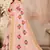 Peach embroidered cotton saree with blouse