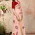 Peach embroidered cotton saree with blouse