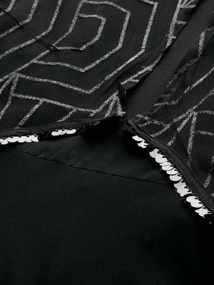 Ahalyaa Women Black Solid Maxi Dress With Embellished Detailing 5