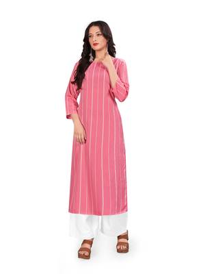 Coral printed crepe kurtas-and-kurtis 3