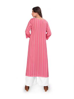 Coral printed crepe kurtas-and-kurtis 4