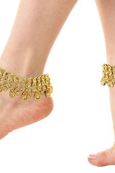 Yellow cubic zirconia anklets