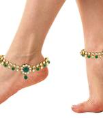 Green cubic zirconia anklets