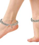 White cubic zirconia anklets