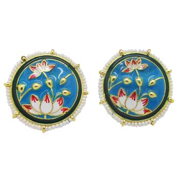 Blue pearl studs 1