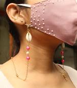 Pink Bead With Shell Mask Chain