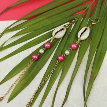 Pink Bead With Shell Mask Chain 4