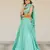 Green embroidered cotton stitched lehenga