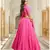 Magenta embroidered cotton stitched lehenga