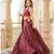 Maroon embroidered cotton stitched lehenga