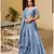 Grey embroidered cotton stitched lehenga