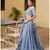 Grey embroidered cotton stitched lehenga