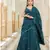 Green embroidered cotton stitched lehenga
