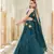 Green embroidered cotton stitched lehenga