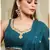 Green embroidered cotton stitched lehenga