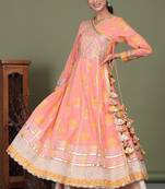 Cotton block printed ethnic sharara set with kota doria dupatta