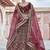 Maroon Heavy embroidery with Hand Worked Pure velvet semi stitched lehenga