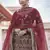 Maroon Heavy embroidery with Hand Worked Pure velvet semi stitched lehenga