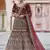 Maroon Heavy embroidery with Hand Worked Pure velvet semi stitched lehenga